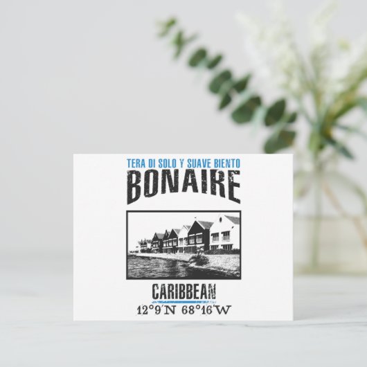 Bonaire Postkarte (Stehend Vorderseite)