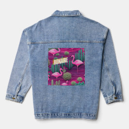 Bonaire rosa Flamingos Jeansjacke