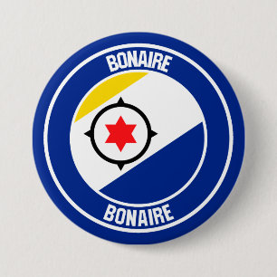 Bonaire Round Emblem Button