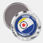 Bonaire Round Emblem Magnet (Vorderseite/Rückseite)