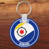 Bonaire Round Emblem Schlüsselanhänger (Vorderseite)