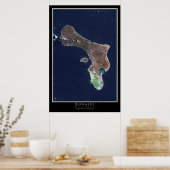 Bonaire Satellite Poster Map (Küche)