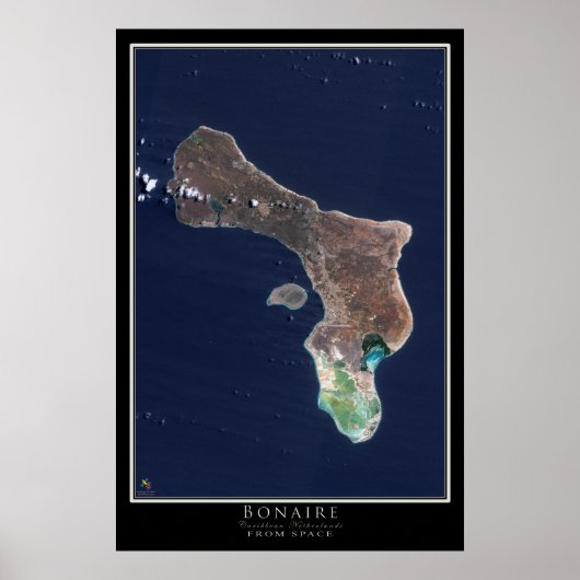 Bonaire Satellite Poster Map (Vorne)