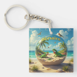 Bonaire Sonnenuntergangsglobus Schlüsselanhänger