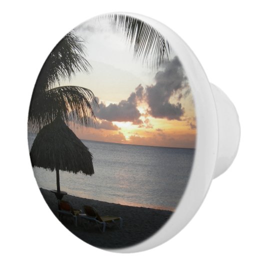 Bonaire Sunset Keramik Pull Keramikknauf (Rechts)