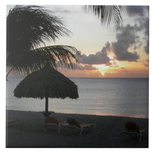 Bonaire Sunset Keramik Tile Fliese (Vorderseite)