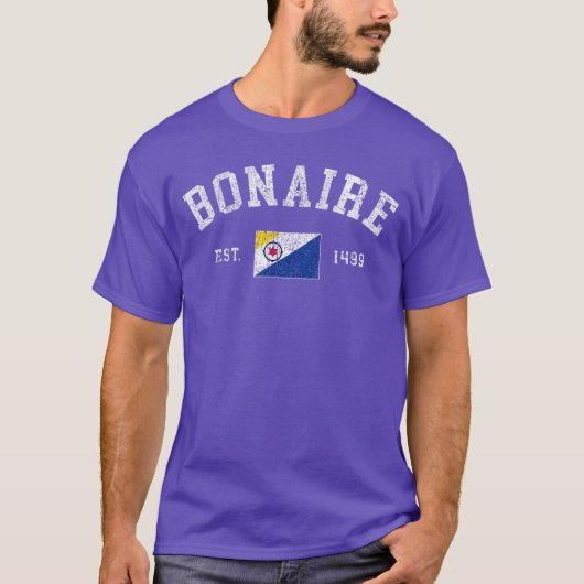 Bonaire Throwback Flag Mens Womens Cruise Vacation T-Shirt (Vorderseite)
