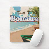 Bonaire Vintage Reise Poster Kunst. Mousepad (Mit Mouse)