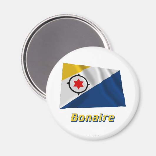 Bonaire Waving Flag mit Namen Magnet (Vorderseite/Rückseite)