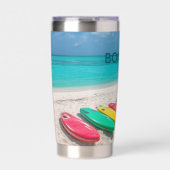 Bonaire Windsurferparadies Thermobecher (Vorderseite)