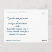 Bonairean Reef Custom Postkarte (Rückseite)