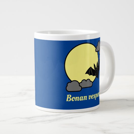 Bonan vesperton! Jumbo-Tasse (Vorderseite Rechts)