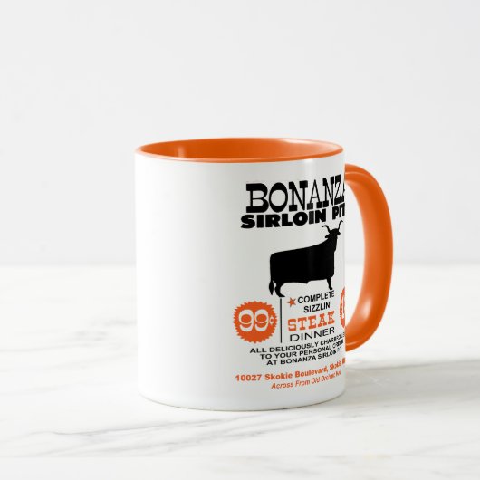 Bonanza Sirloin Pit, Skokie, Illinois. Tasse (VorderseiteRechts)