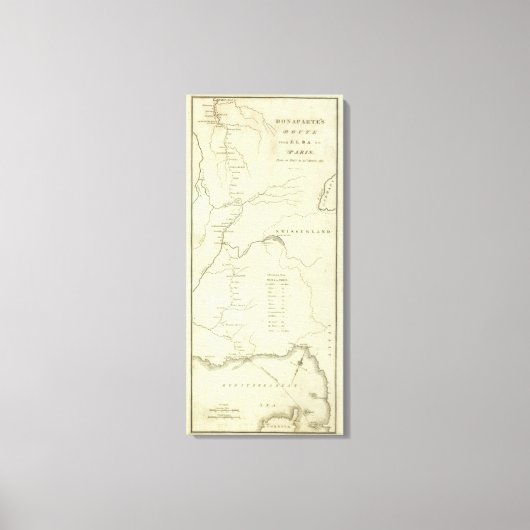 Bonaparte Route von Elba nach Paris Leinwanddruck (Vorderseite)
