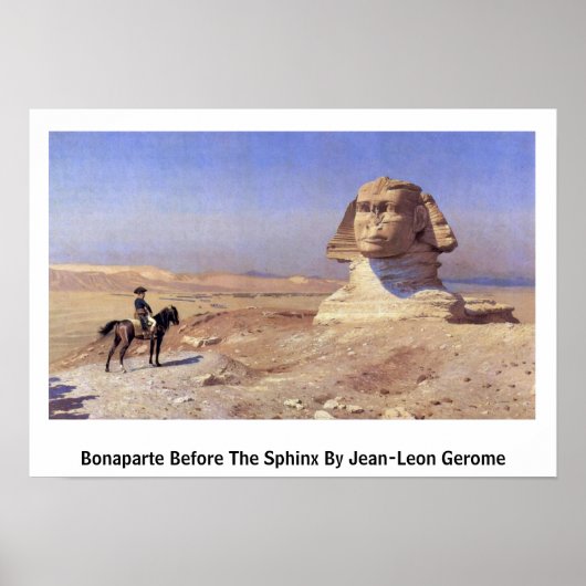 Bonaparte vor der Sphinx von Jean-Leon Gerome Poster (Vorne)