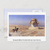 Bonaparte vor der Sphinx von Jean-Leon Gerome Postkarte (Vorne/Hinten)