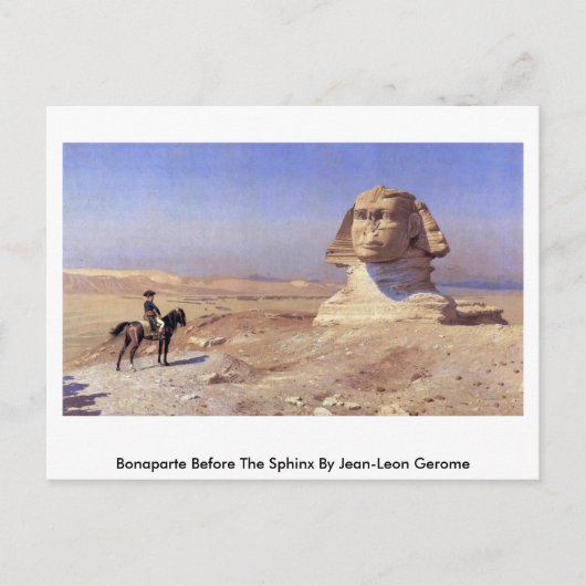 Bonaparte vor der Sphinx von Jean-Leon Gerome Postkarte (Vorderseite)