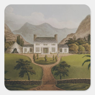 Bonapartes Mal-Maison bei St. Helena, 1821 Quadratischer Aufkleber