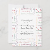 Bonappetit Klassisches Muster Einladung (Vorderseite)