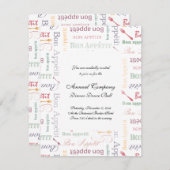 Bonappetit Klassisches Muster Einladung (Vorne/Hinten)