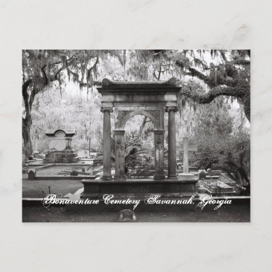 Bonaventure Friedhof Savannah Postkarte (Vorderseite)