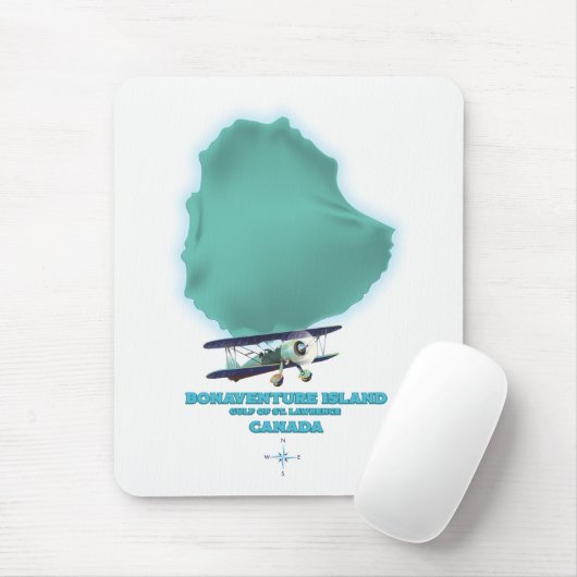 Bonaventure Island Kanada Karte Mousepad (Mit Mouse)
