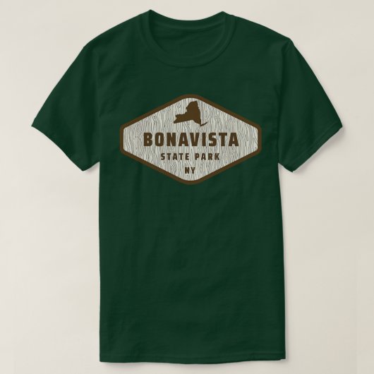 Bonavista Staat Park New York Tree Log Texture Woo T-Shirt (Design vorne)