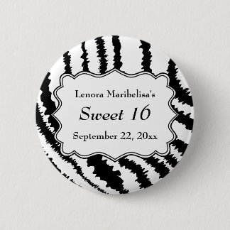 Bonbon16 Zebra-Druck-Muster Button