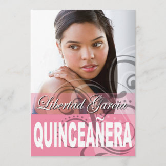 Bonbon 15 Quinceañera Foto-Geburtstags-Party Einladung