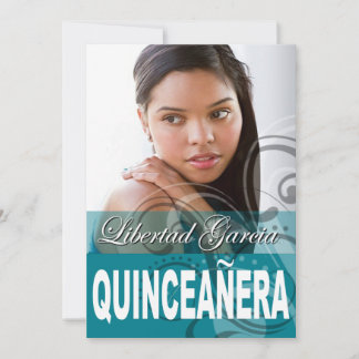 Bonbon 15 Quinceañera Foto-Geburtstags-Party Einladung