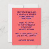 BONBON 16 GEBURTSTAGS-PARTY EINLADUNG LUAU (Rückseite)