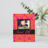 Bonbon 16 Geburtstags-Party Einladungen (Stehend Vorderseite)