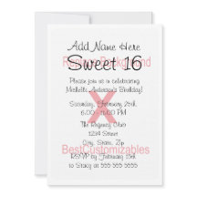 Bonbon 16 Geburtstags-Party-Schablone