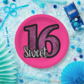 Bonbon-16. Geburtstags-Teller Pappteller (Party)