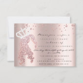 Bonbon-16. KronprinzeGlitzer Confetti-Rose Einladung (Vorderseite)