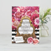 Bonbon 16 Quinceanera Party Einladungen (Stehend Vorderseite)