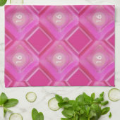 Bonbon 16, rosa Diamant-Zahl Geschirrtuch (Gefaltet)