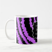Bonbon 16 schwarzes und lila Zebra-Muster Kaffeetasse (Links)