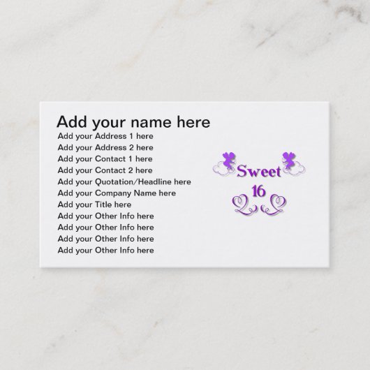 Bonbon 16 visitenkarte (Vorderseite)