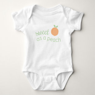 Bonbon als Pfirsich-Baby-Shirt Baby Strampler