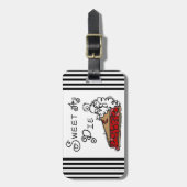 Bonbon als Torte Gepäckanhänger (Vorderseite vertikal)