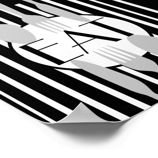 Bonbon appetit Küche Zitat kühl modernen Chic Poster (Ecke)