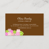 Bonbon backt Bäckerei zusammen Visitenkarte (Rückseite)