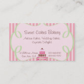 Bonbon backt Visitenkarte zusammen (Rückseite)