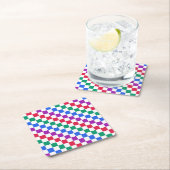 Bonbon-Diagonal-Karo-Muster Rechteckiger Pappuntersetzer (Vor Ort)