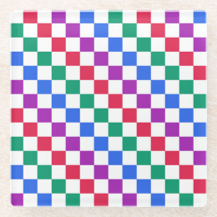 Bonbon-Diagonal-Kautschmuster Glasuntersetzer