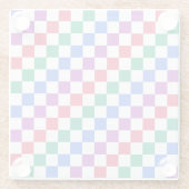 Bonbon-Diagonal-Kautschmuster Glasuntersetzer (Rückseite)