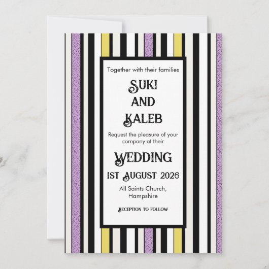 Bonbon - Einladung Hochzeit (Vorderseite)