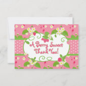 Bonbon, Erdbeere danken Ihnen Karten (Rückseite)
