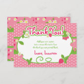 Bonbon, Erdbeere danken Ihnen Karten (Vorne/Hinten)